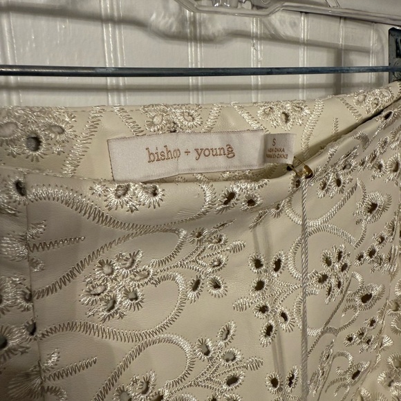 NWT Bishop + Young Eyelet faux leather small mini skirt - Picture 3 of 5